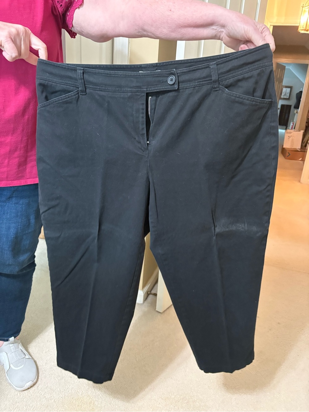 Jones New York Black Cropped Stretch Jeans - Ankle Length